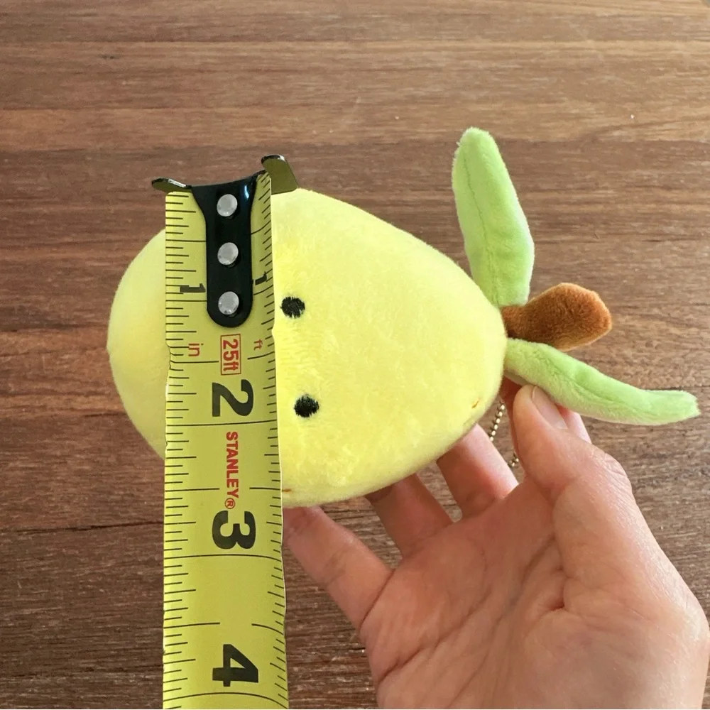 Cute Lemon Plush Keychain Kawaii Yellow Fruit Bag Charm Soft Mini Plush Toy